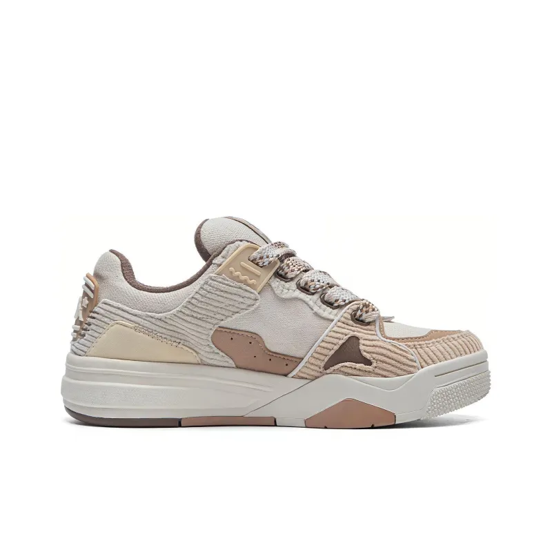 Kappa Wear Resistant Low Top Skateboard Shoes Unisex Beige-1