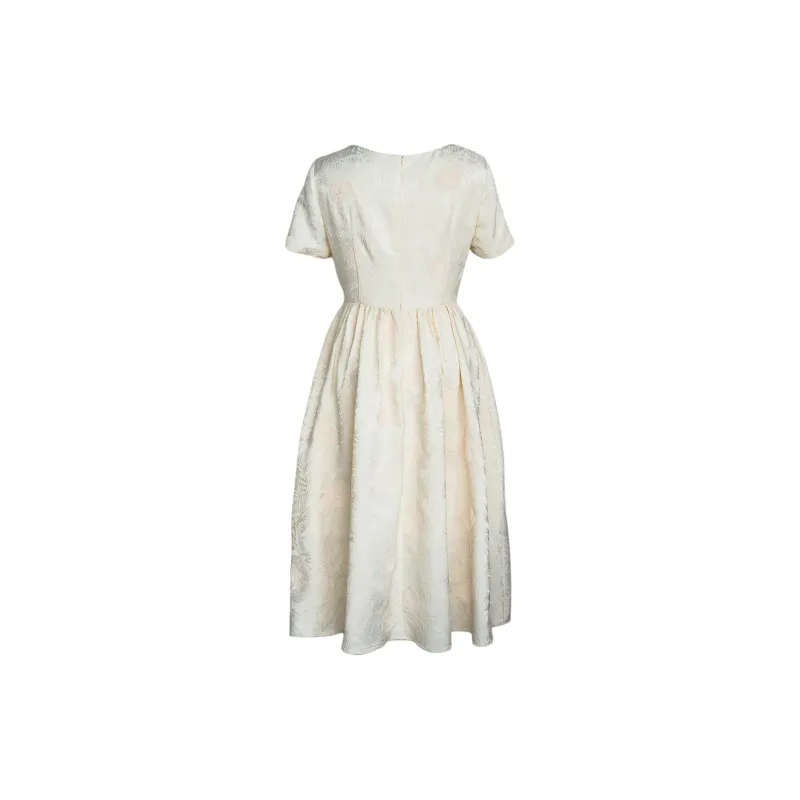 ROEYSHOUSE Short Sleeved Dresses Women's Apricot-1