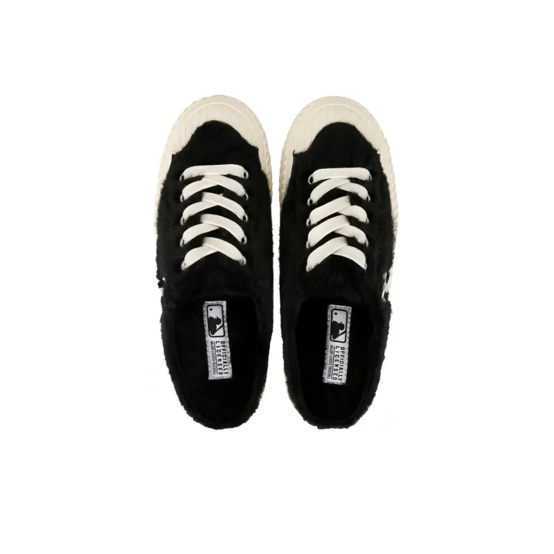 MLB Playball Mule Wear-Resistant Warm Lightweight Low-Top Canvas Shoes Unisex Black Korean Style-3