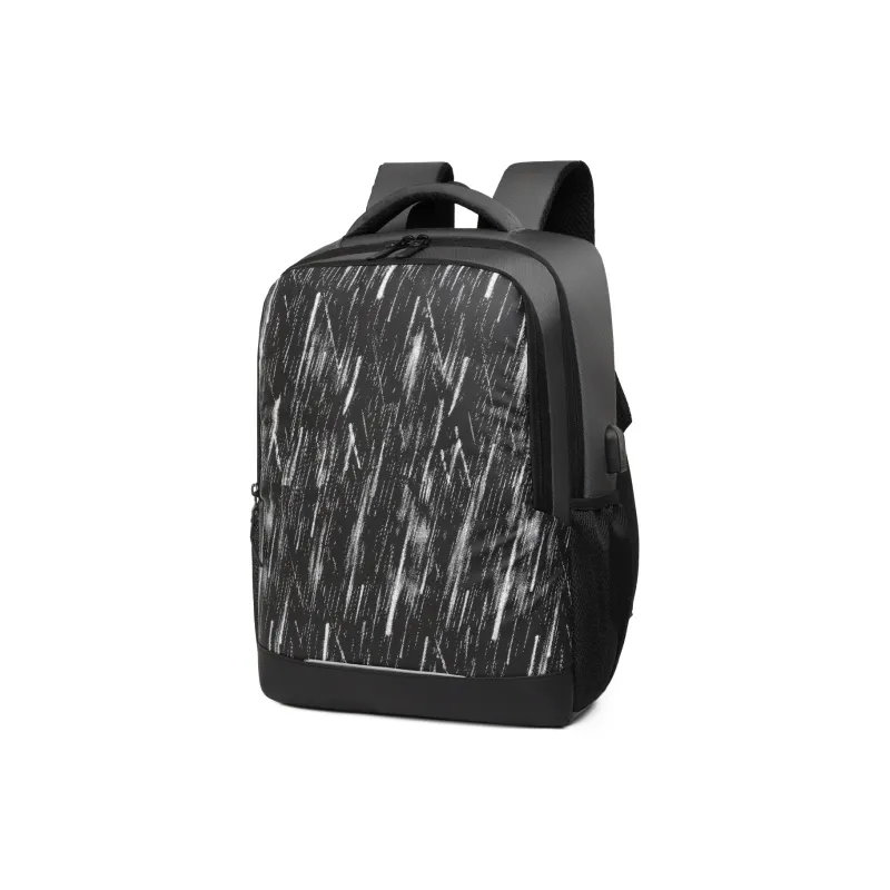 KINGSONS Oxford Laptop Backpack Regular Men's Black/Gray-7