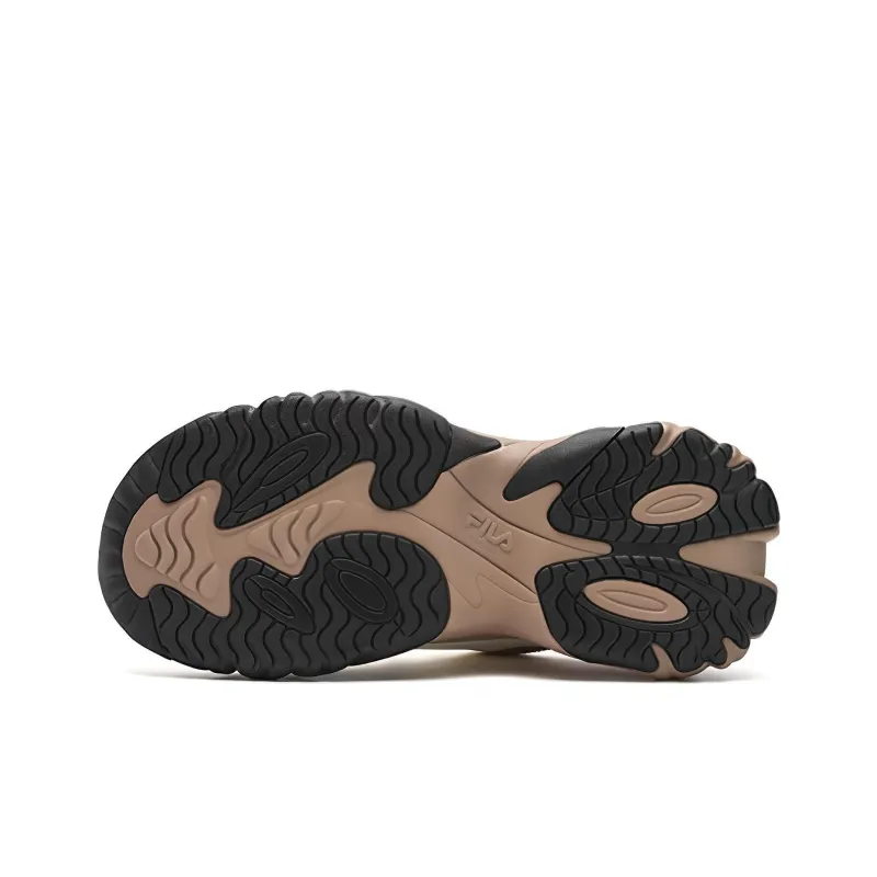 FILA FUSION TRIBE Cushioning Wear Resistant Low Top Casual Shoes Women's Brown White-4
