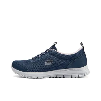 Skechers Cushioning Lightweight Low Top Casual Shoes Women's Navy