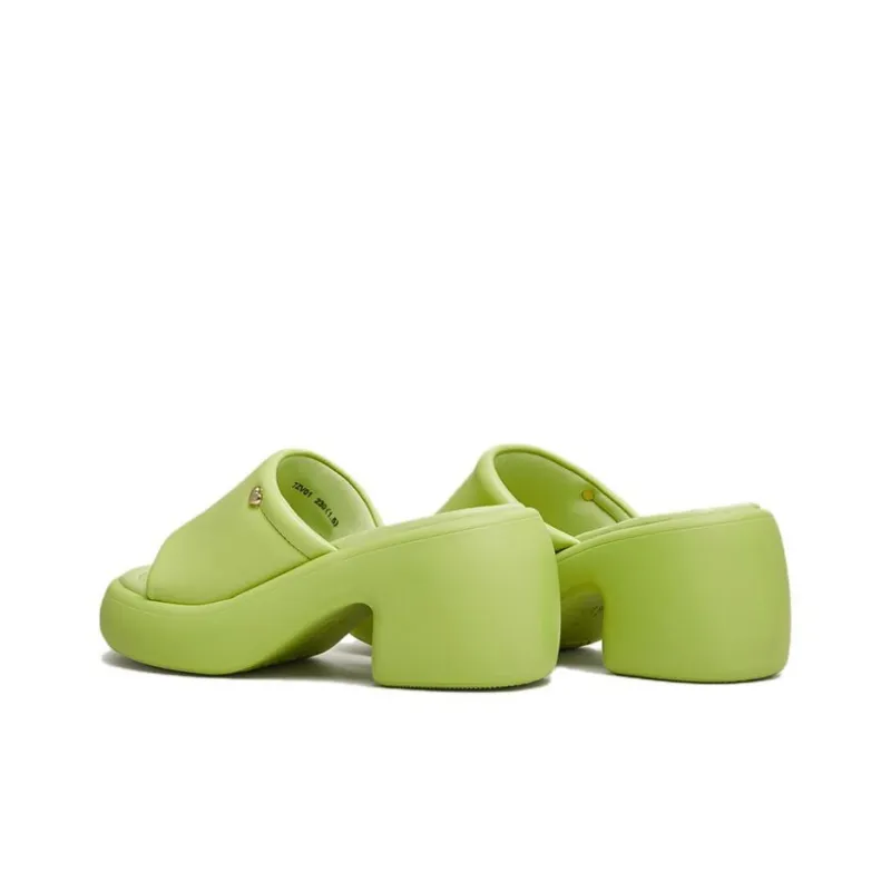 TATA Slide Slippers Women's Pink/Green/Ecru/Black-7