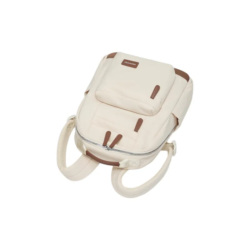 MAKEUP KITTEN Fabric Backpack Large Size Unisex Ecru-5