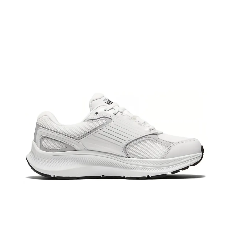 Skechers Go Run Consistent 2.0 Cushioning Wear Resistant Low Top Running Shoes Women's White Silver-1