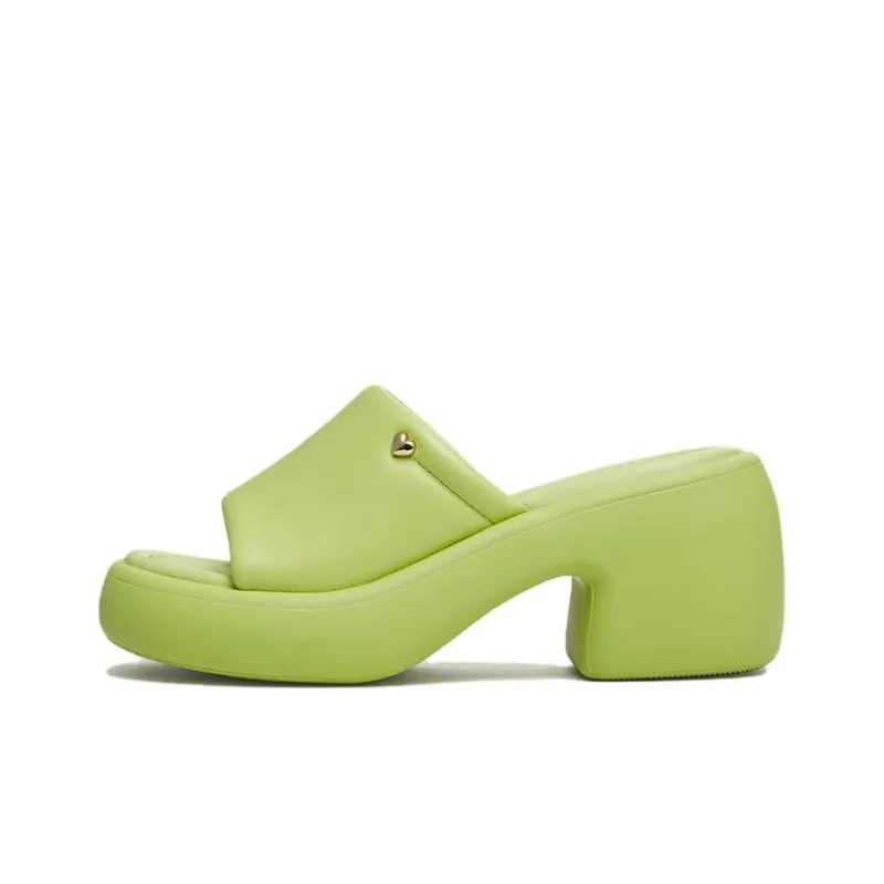 TATA Slide Slippers Women's Pink/Green/Ecru/Black-5