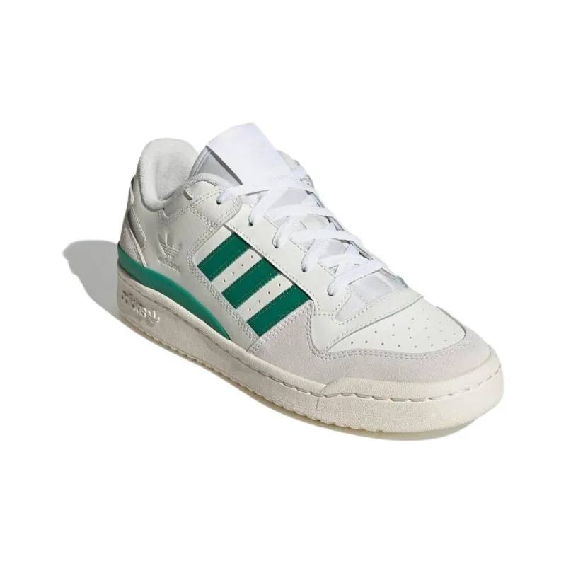 Adidas Originals FORUM LOW CL Cushioning, Wear Resistant Low Top Skateboard Shoes Unisex White Green-2