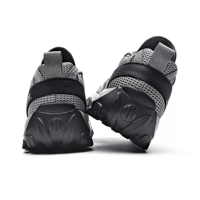 Jeep City Outdoor Shock Absorbing, Non Slip, Wear Resistant, Breathable And Lightweight Low Top Hiking Shoes Men's Gray-2