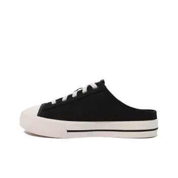 FILA Como V2 Anti Slip Wear Resistant Low Top Canvas Shoes Unisex Black White