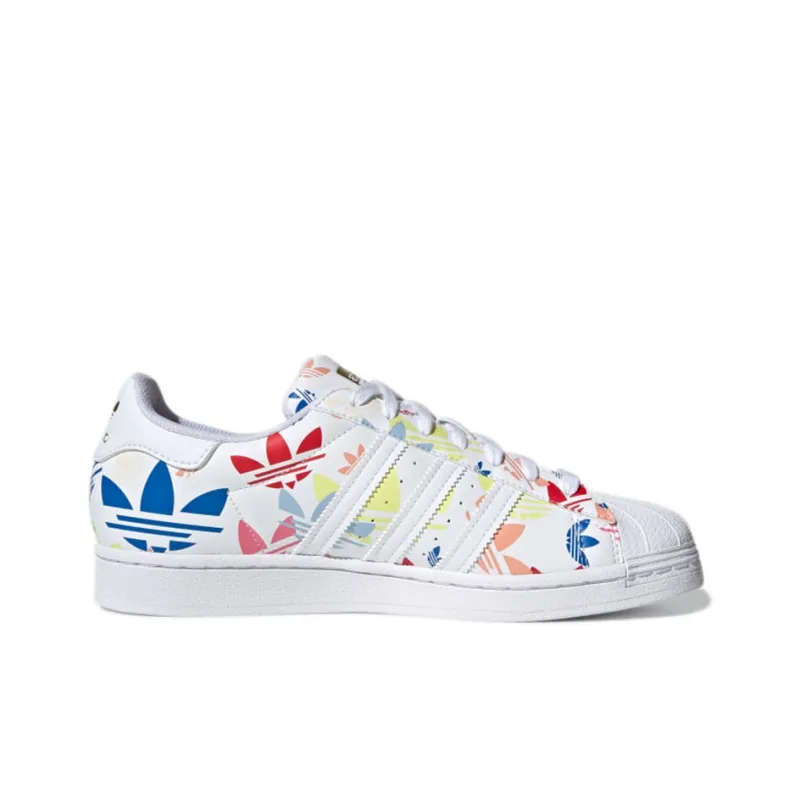 Superstar Adidas Originals 'Allover Trefoil - White Multi'-1