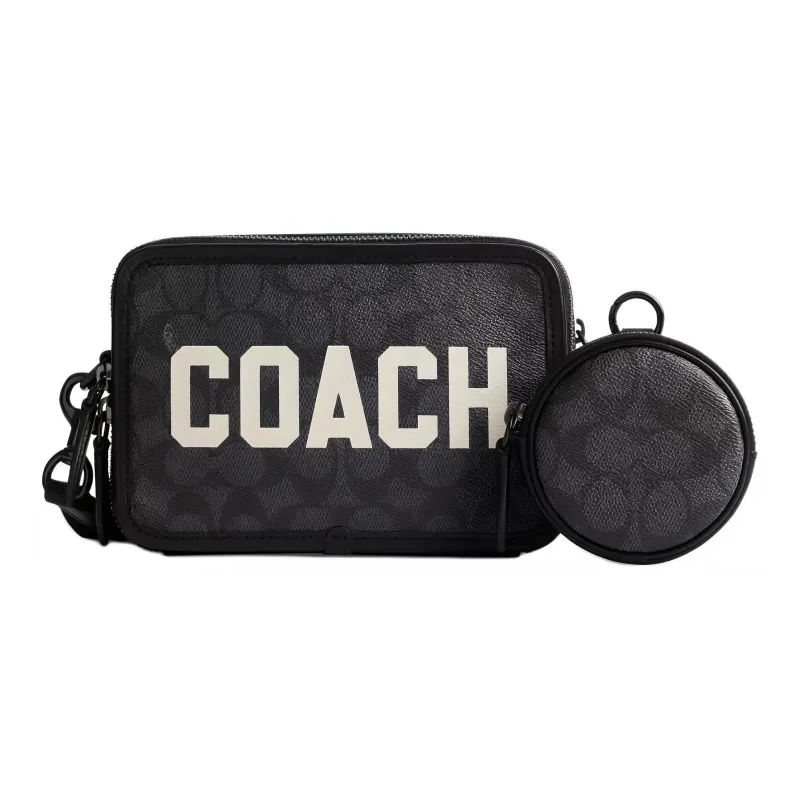 COACH Charter Coated Canvas Crossbody Bag, Shoulder Bag Small Size Men's Multiple Charcoal-0