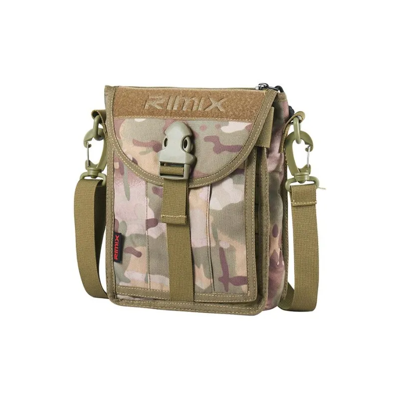RIMIX Polyester Oxford One Shoulder Multiple Card Slots Document Bag Regular Unisex Black Camouflage/Yellow Camouflage-5