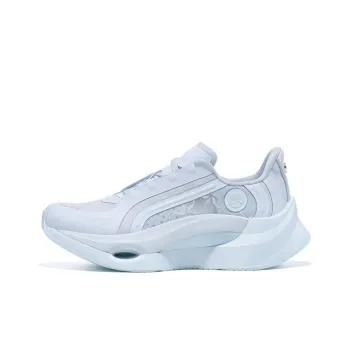 LI NING 1990 Glimpse Height Increasing Rebound Low Top Casual Shoes Women's Cloud Porcelain Blue