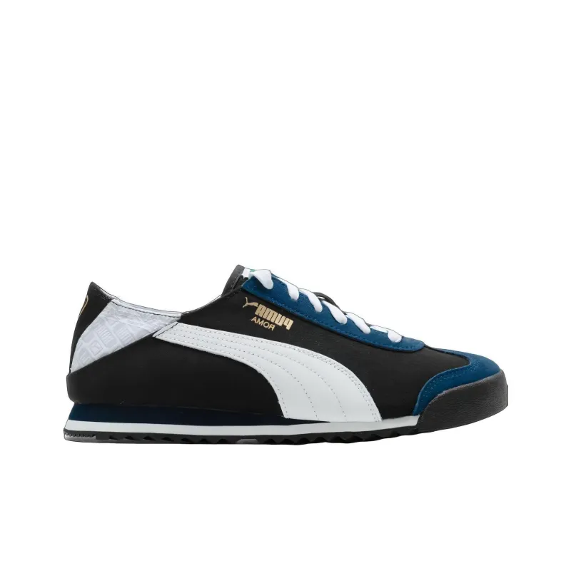 PUMA Roma Versatile Mule Durable Breathable Low Top Casual Shoes Unisex Black White-1