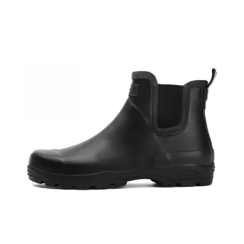 Jeep Water-Resistant Wear-Resistant Cushioning Rain Boots Unisex Black