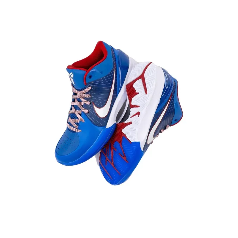 Nike Zoom Kobe 4 Protro 'Philly' Anti Slip Wear Resistant Low Top Basketball Shoes Men's Blue-4