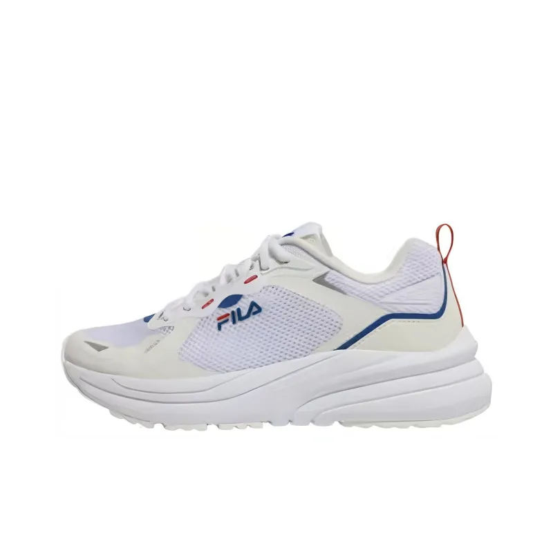 FILA Abrasion Resistant Breathable Low Top Running Shoes Unisex Ecru Korean Style-0