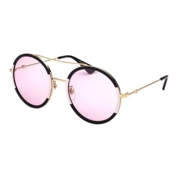 GUCCI Metal Aviator Sunglasses Women's Black