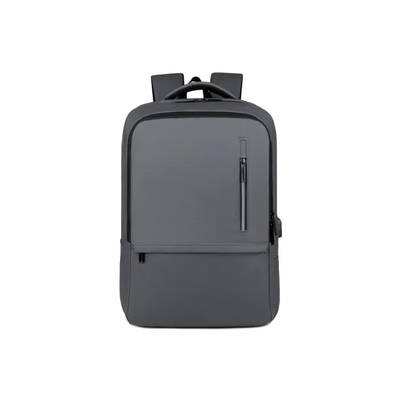 KINGSONS Oxford Backpack Laptop Bag Regular Men's Black/Gray-4