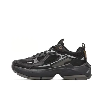 FILA CICLONE Height Increasing Cushioning Lightweight Low Top Chunky Sneakers Men's Black Gray