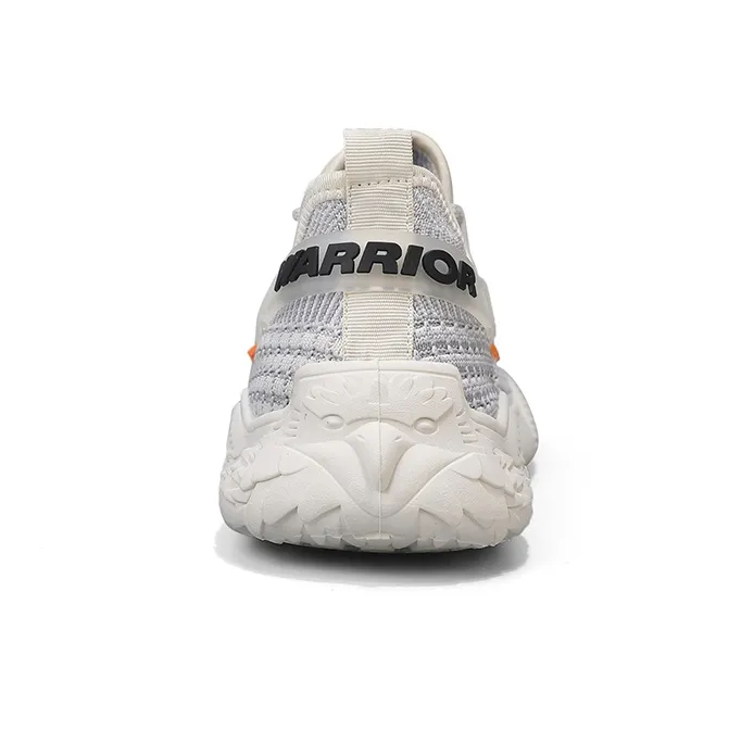 Warrior Cushioning Anti Slip Wear Resistant Breathable Lightweight Coverage Low Top Casual Shoes Men's Beige Gray-4