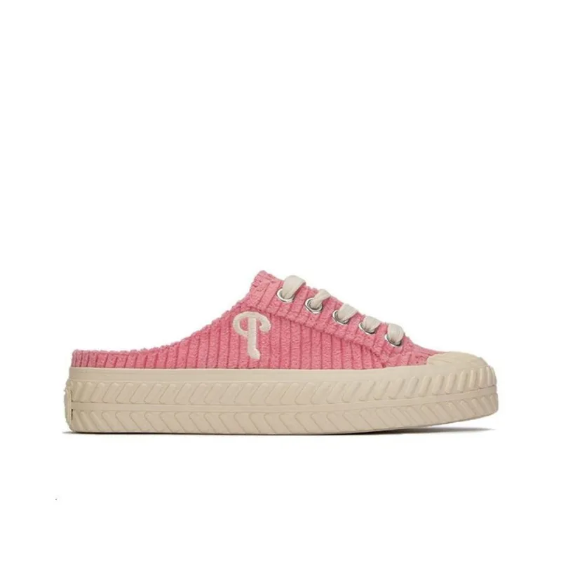 MLB Playball Mule Cushioned Wear Resistant Lightweight Breathable Low Top Skateboard Shoes Unisex Pink-1