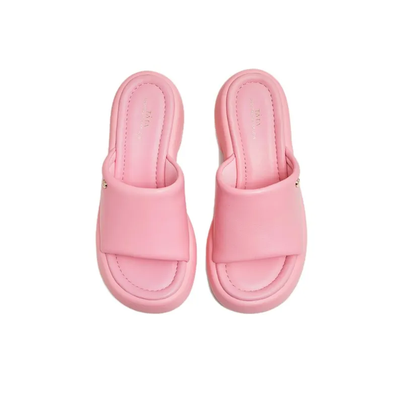 TATA Slide Slippers Women's Pink/Green/Ecru/Black-19