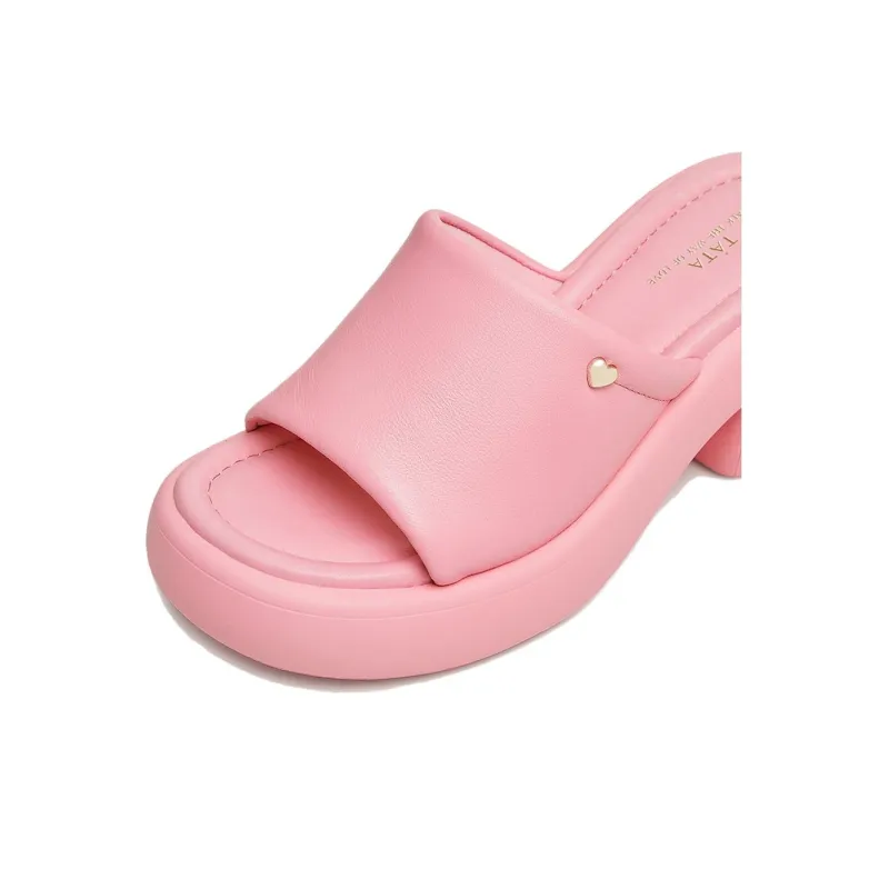 TATA Slide Slippers Women's Pink/Green/Ecru/Black-18
