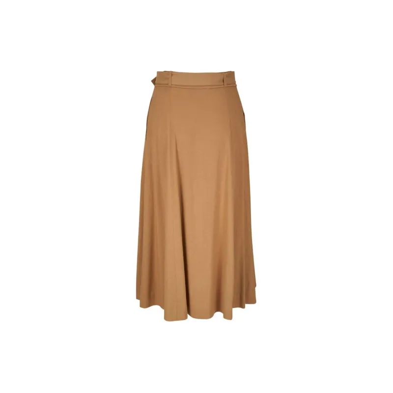 VERONICA BEARD Arwen Belted Midi Skirt-1