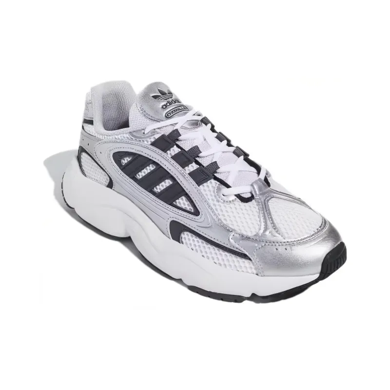 Adidas Originals Ozmillen Cushioned Slip Resistant Abrasion Resistant Low Top Running Shoes Men's White Black-2
