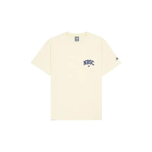 New Balance Small NBSC Graphic T-Shirts Men Apricot Cream