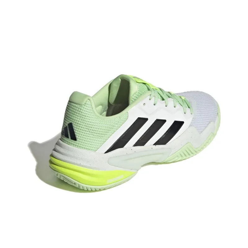 Adidas Barricade 13 Cloud White Core Black Semi Green Spark-2