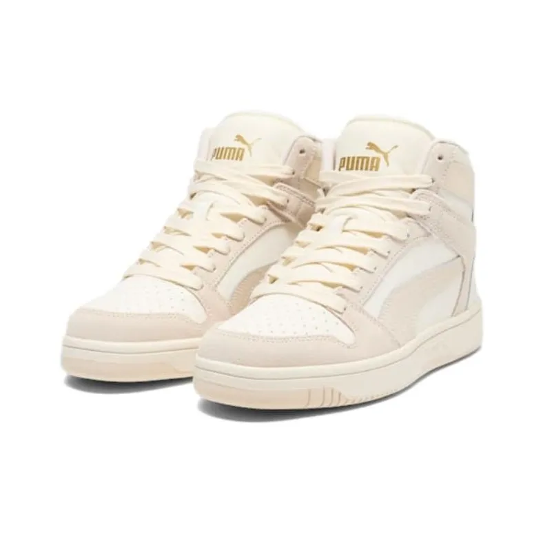 PUMA Rebound Layup Anti Slip Wear Resistant High Top Skateboard Shoes Women's White-2