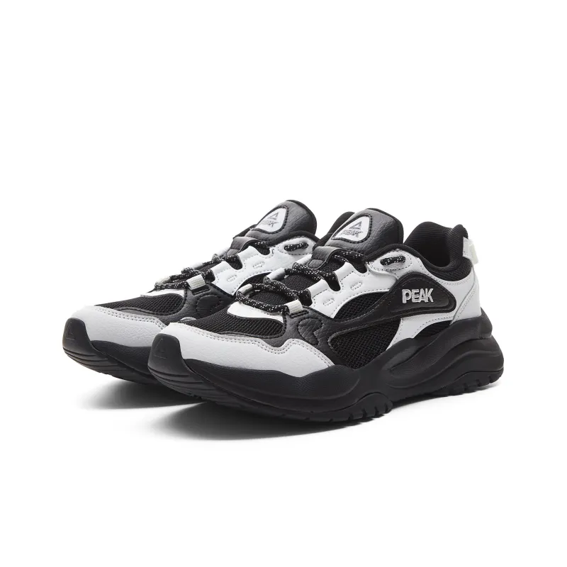 PEAK Cushioning Coverage Rebound Slip Resistant Low Top Casual Shoes Women's Light Gray Black-2