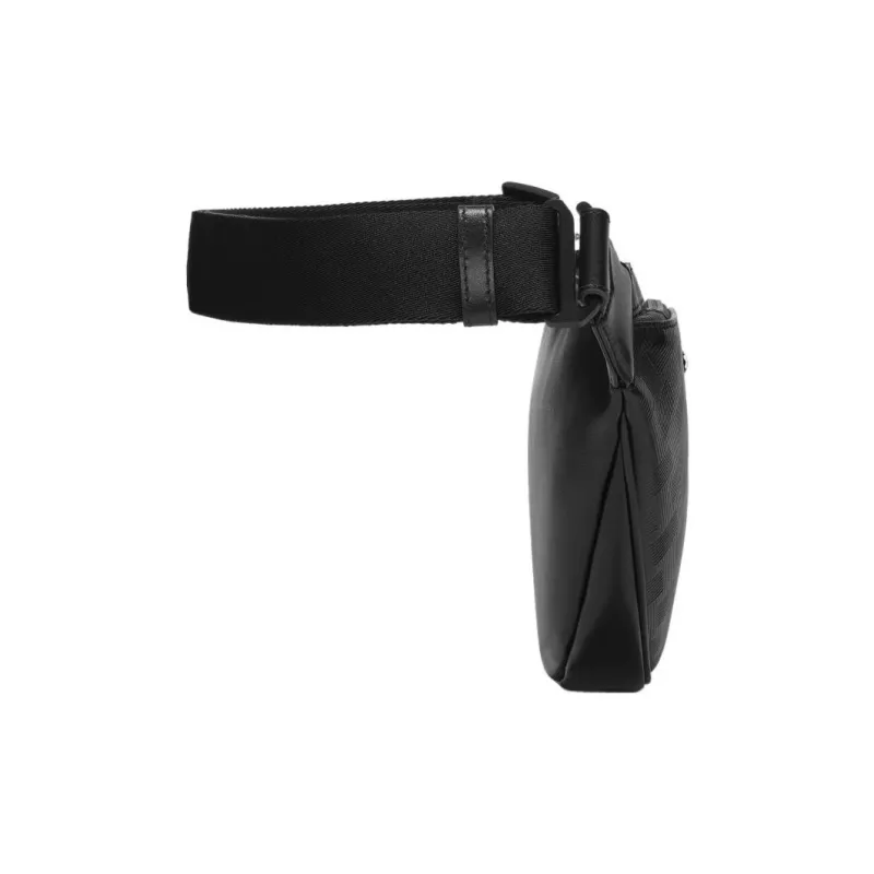 MONTBLANC Full Grain Cow Leather Fanny Pack Sling Bags Men's Black-3
