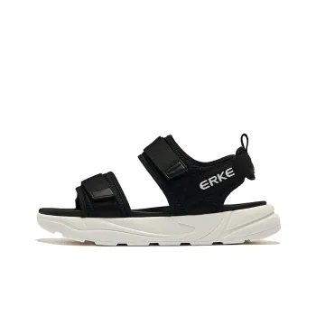Erke Drifting Beach Sandals Women's Jet Black Microcrystal White