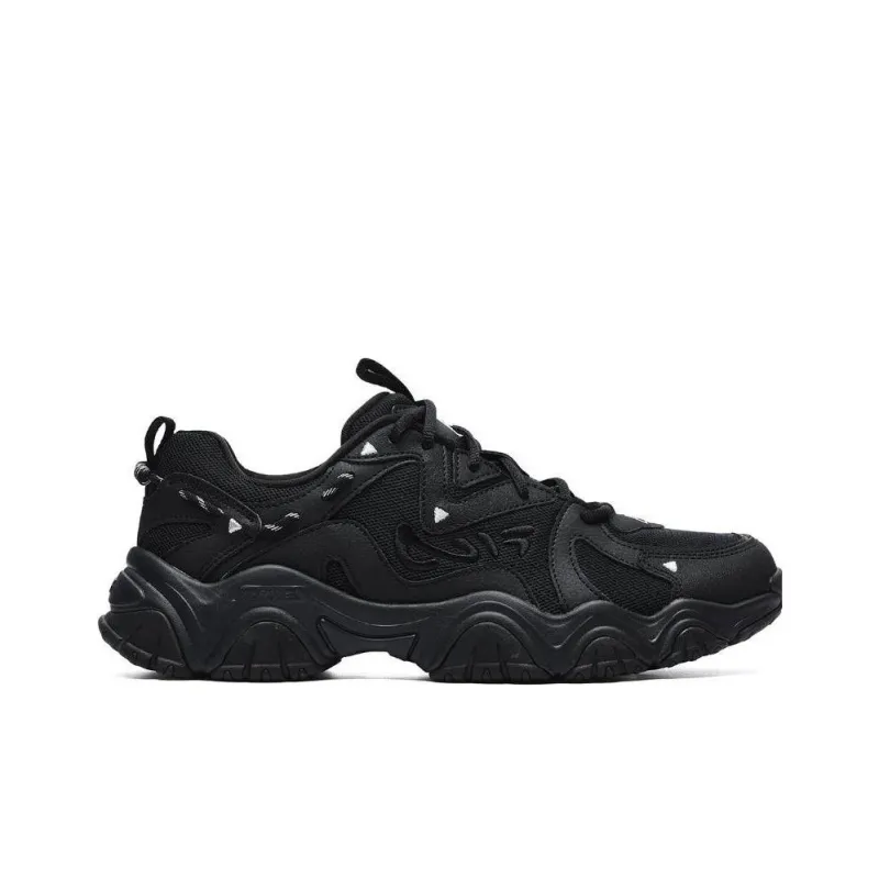 FILA Fluid 4 Cat Paw 4.0 Breathable Lightweight Rebound Low Top Casual Shoes Men's Black-1
