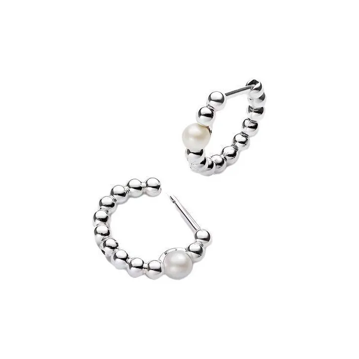 Pandora 925 Sterling Silver Earrings Unisex Silver-1