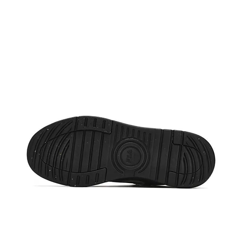 FILA FUSION 50 50 Cushioned Slip Resistant Low Top Skateboard Shoes Men's Black Gray Color-5
