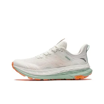Anta Shock Absorbers Low Top Running Shoes Women's White Gray Cyan
