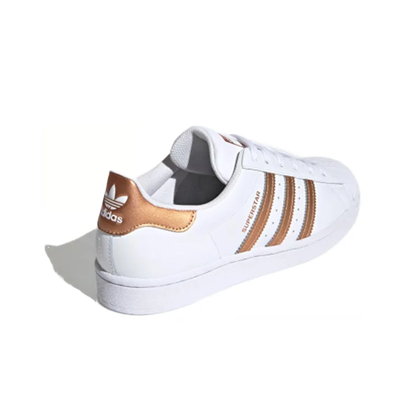 Adidas Superstar White Copper Metallic Women's-2