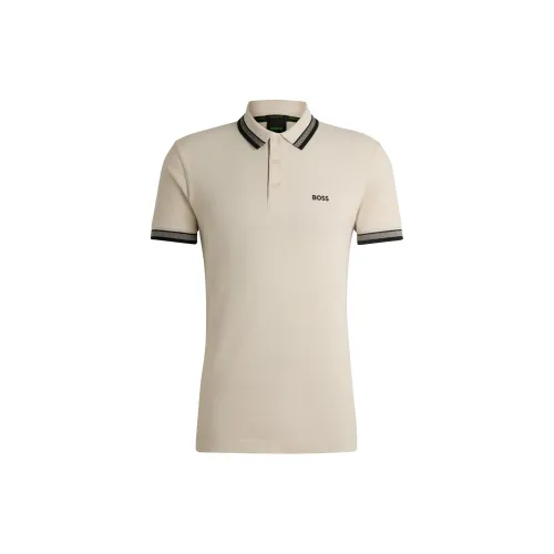 HUGO BOSS Polo Shirts Men Beige