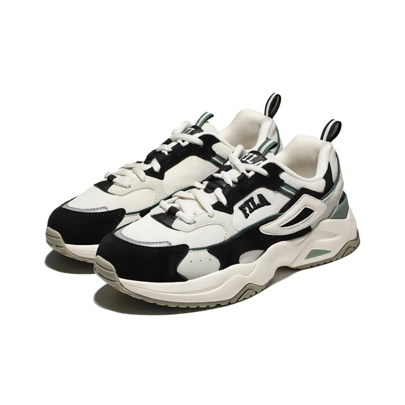 FILA Rayflide Cushioned Slip Resistant Abrasion Resistant Low Top Casual Shoes Unisex Green Black Gray Korean Style-2