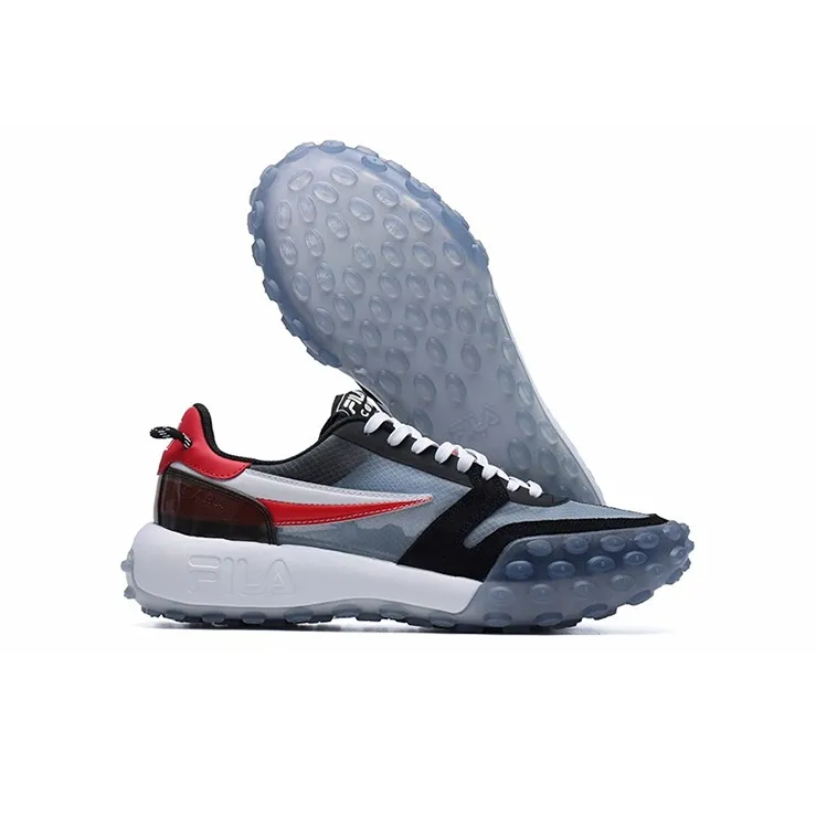 FILA Gara Cushioning Anti Slip Wear Resistant Breathability Low Top Chunky Sneakers Men's Daybreak Gray-6