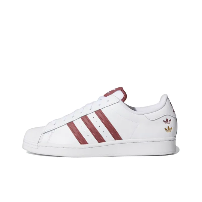 Adidas Superstar White Quiet Crimson-0