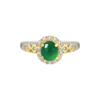 EZRA Ice Type Jadeite Rings Unisex