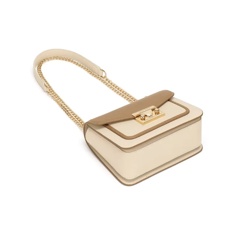 Simvay Clos Cow Leather Patchwork Synthetic Leather Small Square Bag Chain Shoulder Bag Women's-12