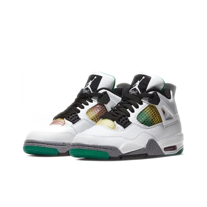 Jordan 4 Retro Lucid Green Rasta Women's-2