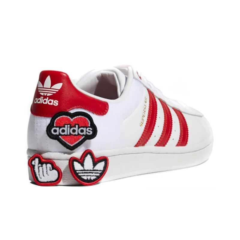 Adidas Superstar Velcro White Red-4