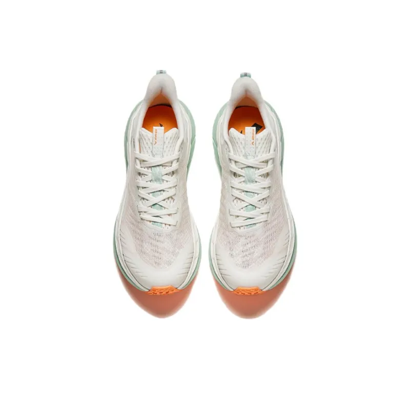 Anta Shock Absorbers Low Top Running Shoes Women's White Gray Cyan-2